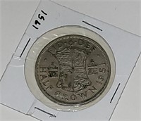 1951 Great Britain Half Crown Coin