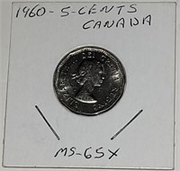1960 Canada Nickel - 5 Cent Coin