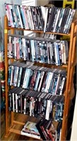 100 PLUS DVD'S & SHELF