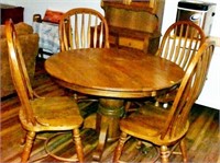 OAK DINING TABLE 7 CHAIR SET