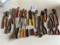 Hand Tools: Channellocks, Pliers, 10 " Wrenches,