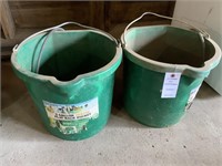 (2) 5 Gal Heated Buckets