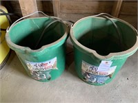 (2) 5 Gallon Heated Buckets