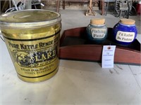 (2) Fishing Fund Jars, VNTG Pure Kettle Rendered
