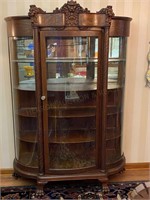 Antique Ornate Curio Cabinet (76x20x54)
