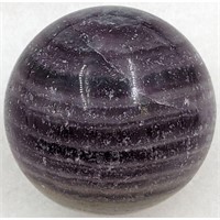 Marbles: Large Handmade Banded Agate In Deep Purp