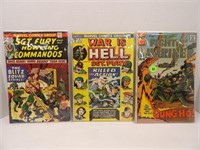 Lot of 3 War Comics - Sgt Fury