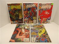 Lot of 5 Marvel Comics - Spider-Man, New Warriors