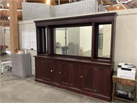 VINTAGE PHARMACY BACK BAR WITH MIRRORS 118INX19INX