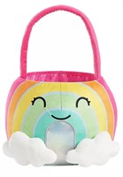 American Kids Plush Character Basket Rainbow