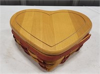 Signed heart shaped 2000 longaberger basket