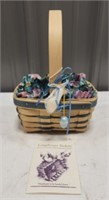 1993 longaberger small cloth lined easter basket