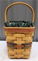 1992 signed longaberger lined harvest basket