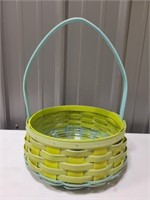 2015 longaberger handmade green and blue basket