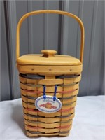 Signed 1990 longaberger handwoven basket