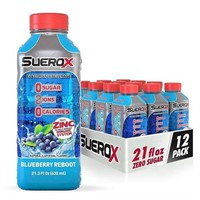 12 SueroX, Zero Calorie Sport Drink, Blueberry