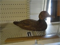 Vintage wood carved Duck Decoy