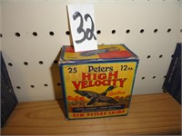 Vintage Peters 12 gauge-full box of shells-box
