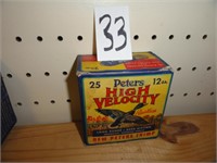 Vintage Peters 12 gauge shells-17 shells-box worn