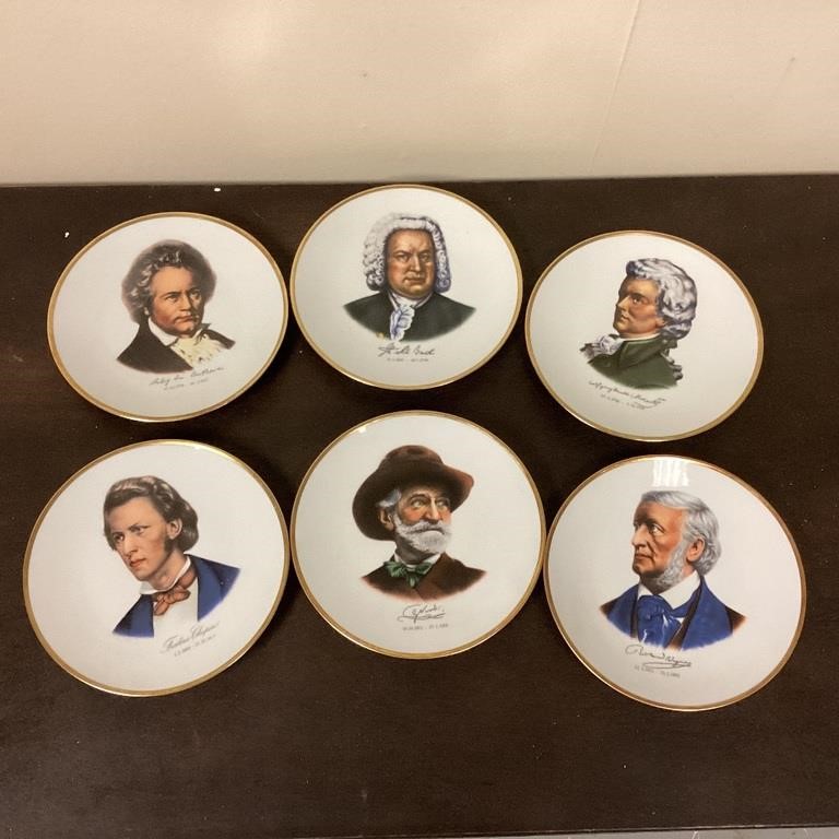 6 bareuther waldsassen composer plates