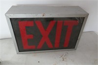 Illuminated Metal Exit Sign 11"x4"x8"