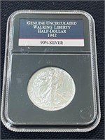 1942 Uncirculated Silver Liberty Half Dollar