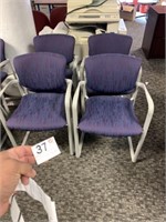 4 Purple Chairs