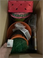 Box of Holiday Decor Baskets