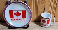 Set of 6 Canada Cup and Saucers