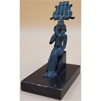 Egyptian Bronze Harpocrates Figure on Stand