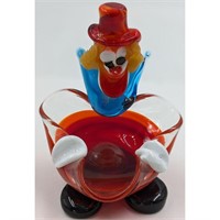 Vintage Murano Glass Clown Candy Dish