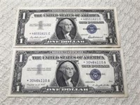 1957 Star Notes (2) Silver Certificates