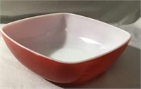 Pyrex Ovenware Red Square Bowl