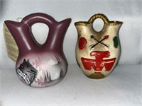 Native American Theme Vases (2)