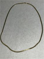 14kt Gold Italian Herringbone Necklace