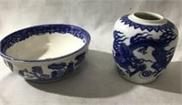 Buffalo China Asian Bowl & Vase