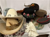 Large Hat & Glove Collection w/ Hat Boxes
