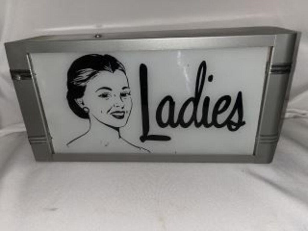 Vintage LADIES ROOM Light Up Sign