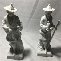 Fitz and Floyd Asian Farmer Figurines (2)