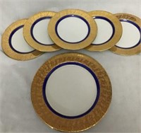 Syracuse China Gold & Blue Plates