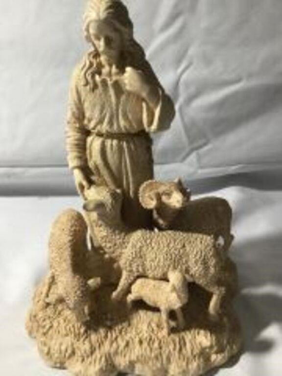 Religious Statue : Jesus Tending the Flock