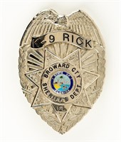 K-9 RICK Broward Cty Sheriff's Dept. FL Badge