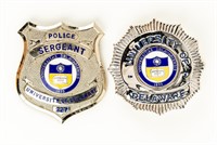 University Of Delaware Campus Police 2 Badge Set