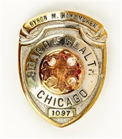 Chicago Illinois Board Of Health Badge (Named)