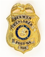 BERWYN, ILLINOIS POLICE EXPLORER SUPERVISOR BADGE