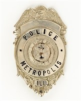 METROPOLIS, ILLINOIS POLICE BADGE