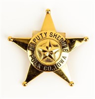 POLK COUNTY DEPUTY SHERIFF 5 POINT STAR GOLD