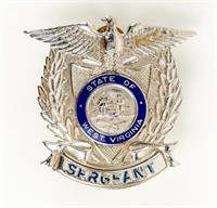 WEST VIRGINIA POLICE CAP BADGE
