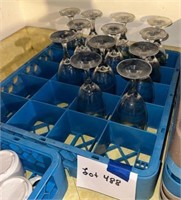 Wine glasses & dishwasher glass rack