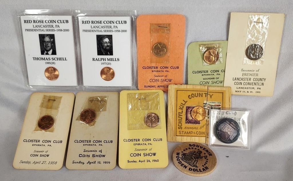 ‘50s, ‘60s, ‘70s Coin Club Memorabilia with